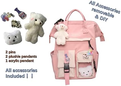 Miniatura 3 de GGOOB Kawaii Backpack with Kawaii Pin and Accessories Backpack Cute Aesthetic Backpack Cute Kawaii Backpack for School