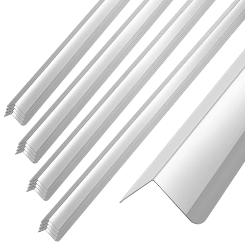 Image of MorningRo 16 Pack Stainless Steel Wall Corner Guards 2x2x48 Inch Heavy Duty Rounded Wall Corner Protector Metal Edge Protectors with 90-degree Angle Smooth Folded Edge Design for Protection Decoration