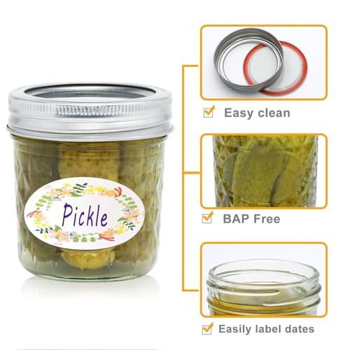 Datttcc 180 6 Oz Mason Jars, Small Glass Jars thumb #2