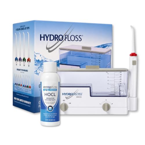 Hydro Floss Oral Irrigator with 3 oz Irrigator Concentrate Solution