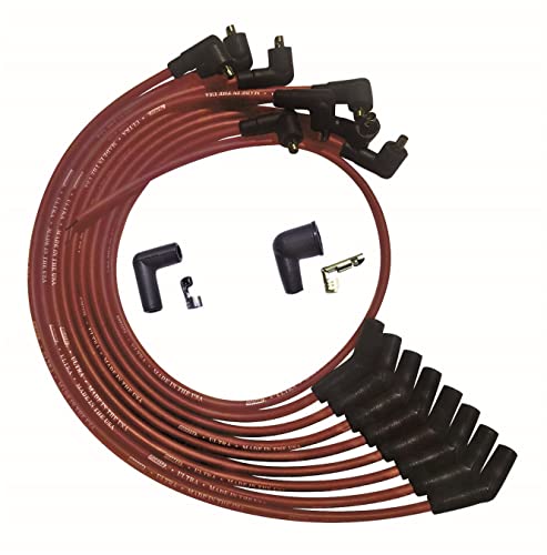 Image of Moroso 52071 Ultra Series Red Spark Plug Wires, Ford 260 /289 /302, 135 Degree Plug Ends, Non HEI Distributor