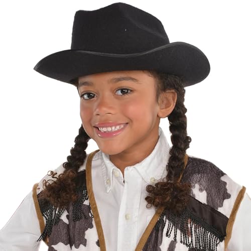 Chapeau de cowboy pour enfant noir Amscan pour eviter les deguisements inconfortables