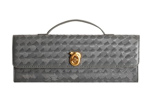 Image of Woven Clutch Purses for Women, Leather Evening Clutch, Handmade Woven Shoulder Bag Crossbody Bag