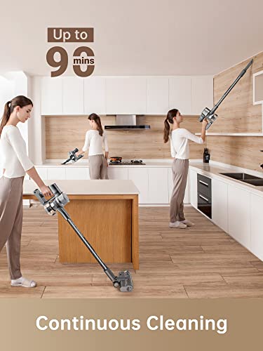 Dreametech T30 Cordless Vacuum Cleaner, 90Mins Long Runtime Stick Vacuum, 190 Aw Robust Suction Handheld Vacuum, Cordless Vacuum With Hepa Filters For Hard Floor Stairs #TOP4