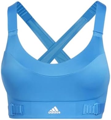 adidas Womens FastImpact Luxe Run High-Support Workout Sports Bra, Blue