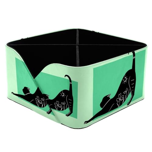 Pot à stylos chat rectangulaire pour rompre le désordre des fournitures et cosmétiques