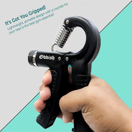 ODDISH Way to Fitness Hand Grip Strengthener with Counter (R-Shape) & Finger Gripper Combo | Wrist, Forearm, Vein & Pain Relief | Hand, Finger, Wrist Muscle Strengthener | Climbing & Grip Stretcher Exerciser - Image 5