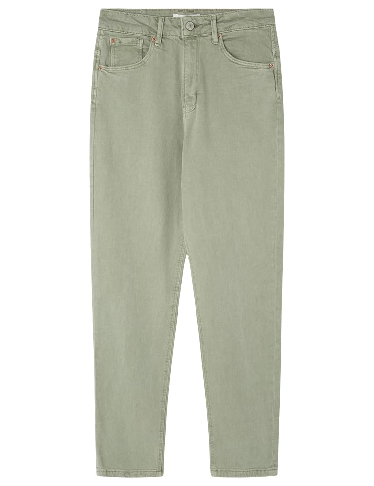 SPRINGFIELD Damen Hose – Hoher Bund, Gerade Schnitt, Mit Gürtel & Knöchellänge