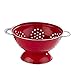 OMKMNOE Ciotola di Frutta in Acciaio Inox, Metallo Opaco Metallo Cesto di Frutta con Grande Volume Telaio Scandinavo Deco Moda Rotondo Openwork Decorativo Cestino del Pane Decorativo,Rosso