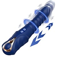 Leiser Stoßvibrator für Frauen – 2-in-1 Dildo Vibrator mit 10 Vibrations- & 3 Stoßmodi, Flexibler Kopf für G-Punkt & Klitorisstimulation, Weiches Silikon, Wiederaufladbar, Diskrete Verpackung
