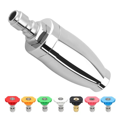 パワーウォッシャースプレージェット - 3600バールロトブラストチップヘッド、高圧表面クリーナー、コンクリートデッキサイディングガラス、汚れ除去装置 |屋外用高圧洗浄機アクセサリー