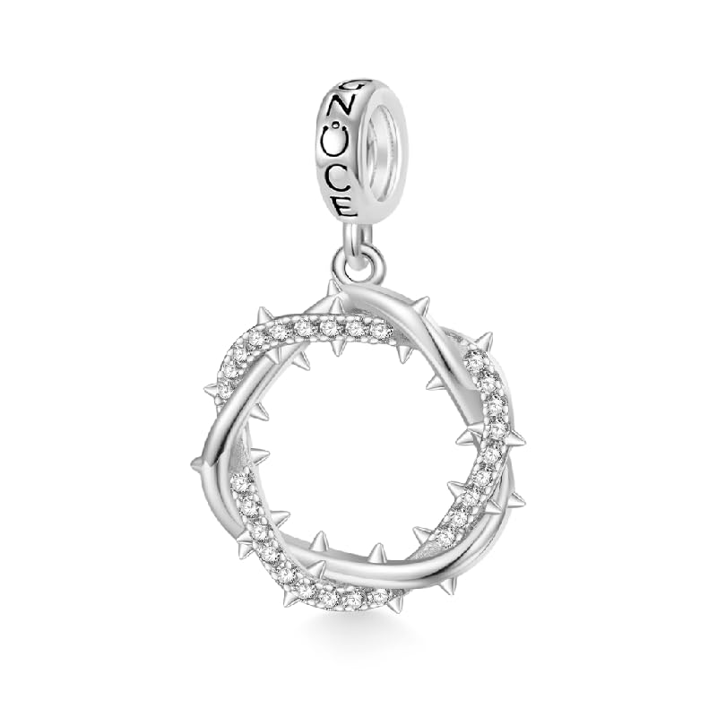 GNOCE Crown Of Thorns Pendant Necklace Charm For Her,S925 Sterling Silver Personalised Pendant Necklace Jewelry Gift for Women