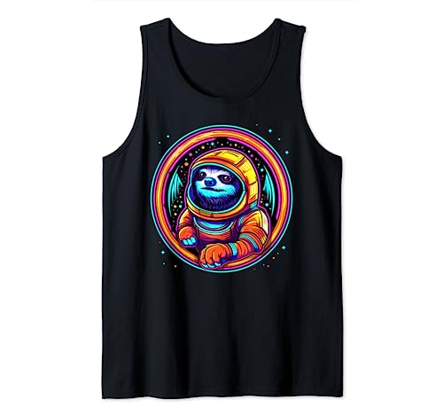 Space Sloth Funny Astronauta Funny Galaxy Animales Camiseta sin Mangas