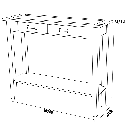 Aparador Sala de Estar New Rústico W02 Madeira Maciça Imbuia - Lyam Decor