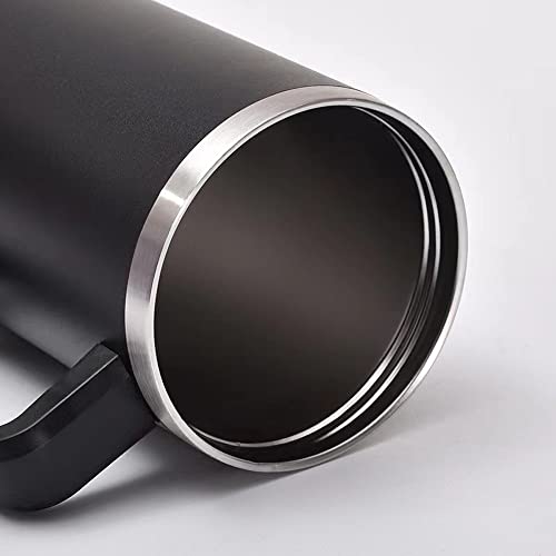 Simply Modern 40 Oz Tumbler Simple Stainless Steel Water Bottle Cup with Handle and Straw Vacuum Insulated for Hot Iced Coffee Tea Beverage Travel Mug Container (Pink) by Qyuanzh - Image 4
