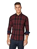 mit aufgesetzter Brusttasche TOM TAILOR für Männer Blusen, Shirts & Hemden Kariertes Hemd Burgundy Black Big Check, XL