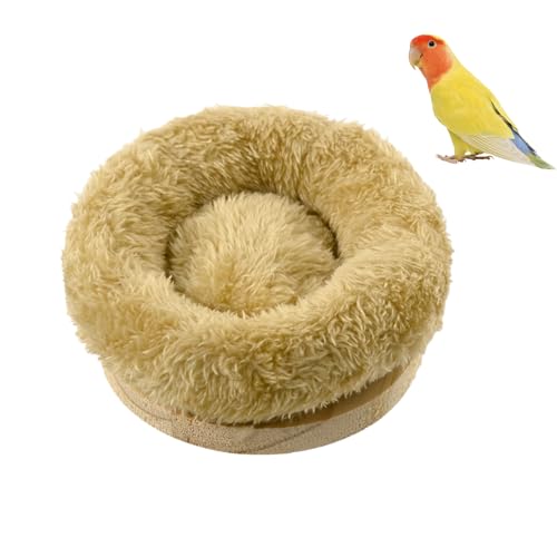 Betoom Small Bird Nest for Cage Removable Plush Parrot Hammock Bed Winter Warm Resting Perch Platform for Small Budgies, Lovebirds, Cockatiels, Canaries, Parakeets Cage