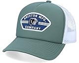 MEDIUM PROFILE SNAPBACKS Brixton Unisex-Adult Rampant MP MESH Baseball Cap, Silver Pine/White, O/S