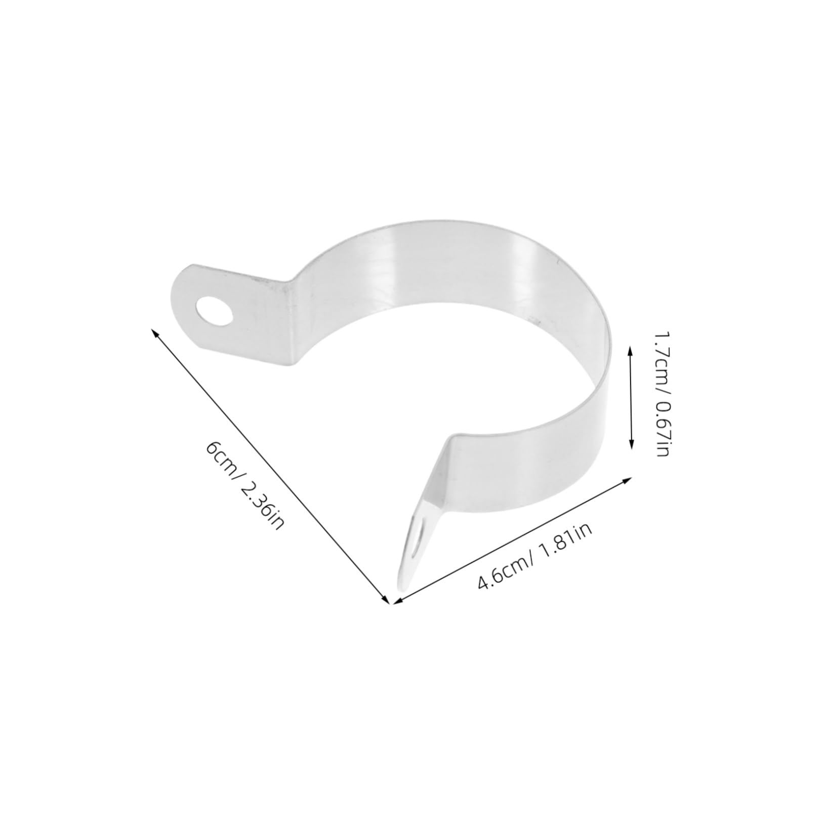 HOLIDYOYO 10pcs Stainless Steel Clamps 2 Holes U-brackets Rigid Holders Multi-purpose Clamp Fixing Straps for Water Pipes