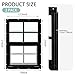 Tandefio 2 Pack 14'' x 21'' Black Shed Window with Frame, Flush Mount with Tempered Glass and Screen Household Sliding Windows with Vertical Slider and Screws for Chicken Coop Sheds Barns
