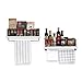 Rustic William Kitchen Shelf Wall Mount Floating Shelves Farmhouse Design Spice Rack with Towel Rail 20 Inch White Set of 2