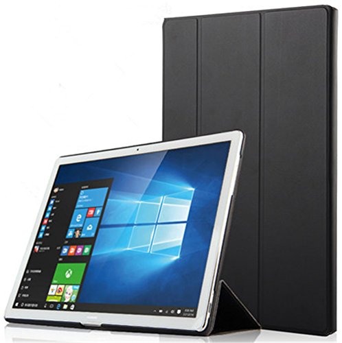 Huawei MateBook Case,DAYJOY Elegant Flip Slim Leather Protective Case Cover Shell with Stand Function for Huawei MateBook 12.0inch HZ-W09 HZ-W19 (Black)