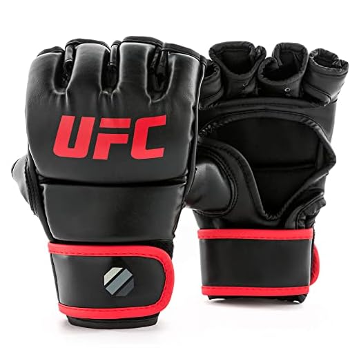 UFC Unisex MMA Handschuhe, Schwarz, S/M