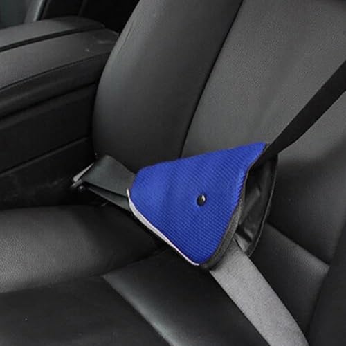 Image of Safe-O-Kid (Pack of 2) Car Safety Seat Belt Holder - Secure Seat Belt Keeper for Car Seat, Prevents Strap Twisting, Protects Neck, and Safeguards Kids from Car Belt Discomfort, Blue