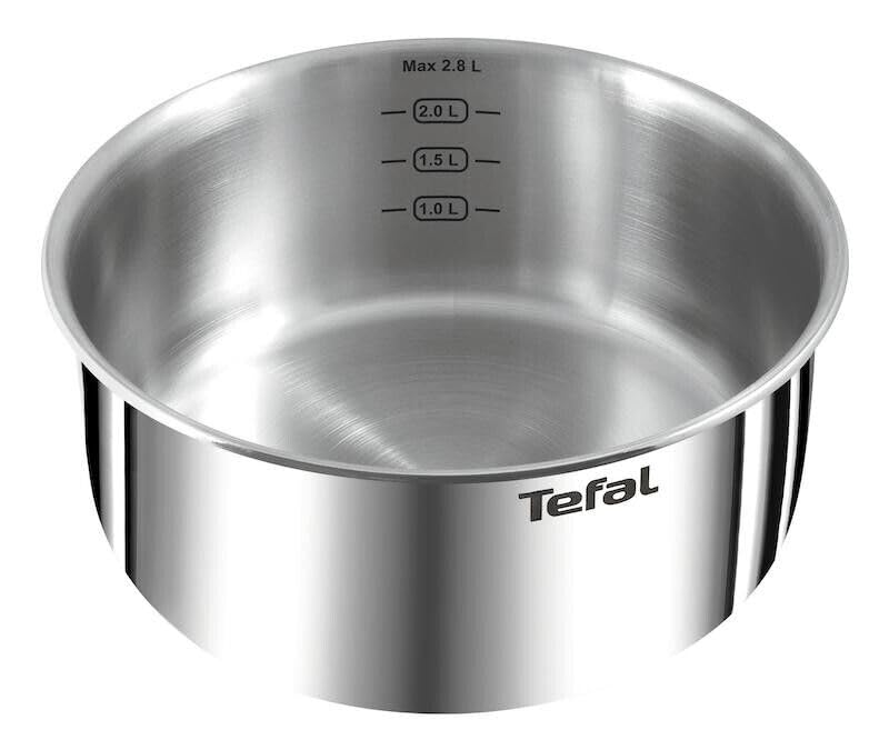 Tefal Ingenio Emotion - Set di 13 pentole e padelle con manici rimovibili, antiaderente, adatti a induzione, colore: Argento/Nero