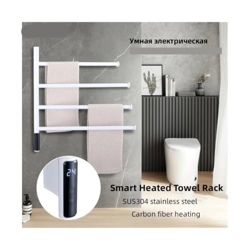 Radiateur sèche-serviette électrique noir SUS304 mural orientable 220V - 4