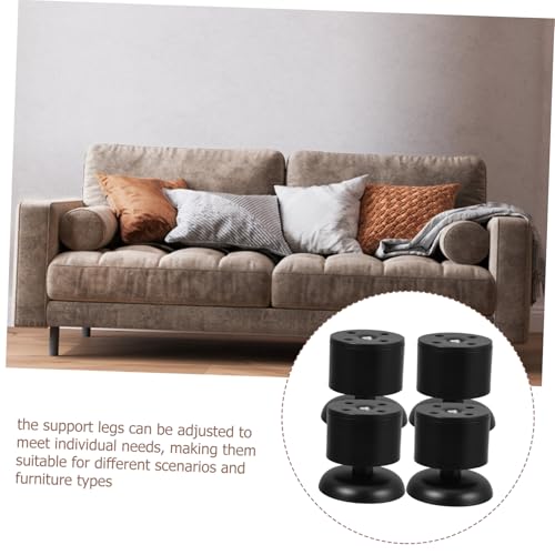Patas de muebles ajustables acero inoxidable soporte redondo sofa mesa 8