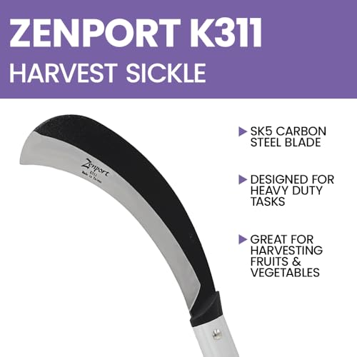 Zenport K311 Sickle, 58.5cm (23-inch) Long Chop Sickle