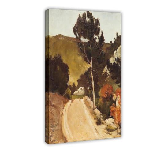 Impression sur toile Road in Provence Paul Cezanne cadre suspendu 30x45 cm