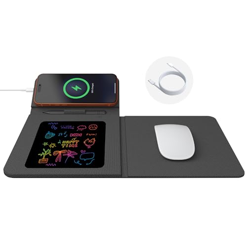 Tapis de souris avec chargeur sans fil pour organiser votre bureau