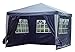 Kronenburg Pavillon wasserdicht PE Gartenzelt mit 4 Seitenteilen in Blau - Steckpavillon - Farb- und Modellwahl