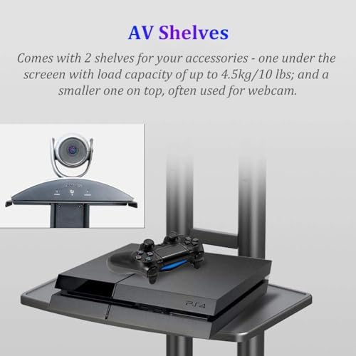 Soporte móvil universal para TV con ruedas ajustable miniatura 4