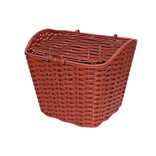 Panier de vélo avec couvercle serrure porte-bagages avant plastique étanche pour cyclisme urbain