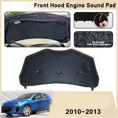 Housse isolant phonique moteur Mazda 3 BL pour réduire bruit capot