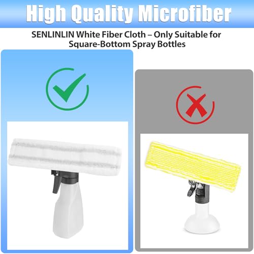 SENLINLIN 6 Stück Ersatzpads für Kärcher Fensterreiniger, für Kärcher Sprühflasche Ersatzteile, Mikrofaser Kompatibel mit Karcher WV1 WV 50 WV75 Fenstersauger Zubehör - ohne Sprühflasche