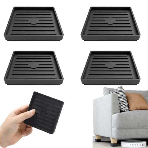 4 Stück rutschfest Möbeluntersetzer, Möbelstopper, Antirutsch Pads Möbel, Möbelräder Stopper, Klavieruntersetzer, Bodenschoner für Stühle, für Alle Böden Und Räder, Sofas, Bett