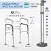Loyoda Foldable Toilet Safety Rails for Seniors - Adjustable Toilet Safety Frame & Toilet Handles for Elderly & Disabled, Fits Most Toilets, 350lb Capacity, Gray