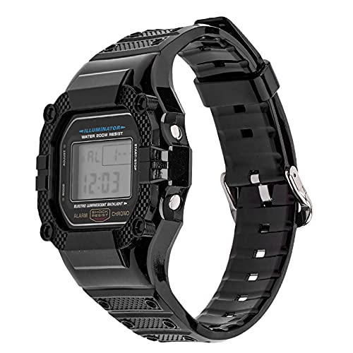 Rp`u G-SHOCK oh TPU S13F   JVI ohXgbv ɑΉ DW-5000 GW-M5610 M5630 GLX-5600đ̃f (Dark black-silver buckle, for 56