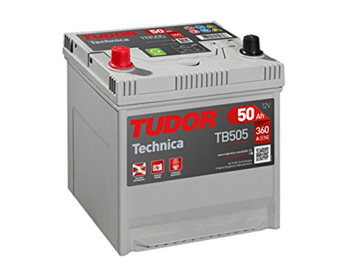 Batería Tudor TB505 de 50 Ah y 360A para sustitución de acumulador