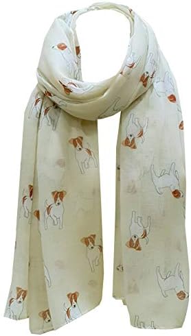 World of Shawls Pug Dog, Dachshund Dogs, Spaniel Dog, Jack Russell Print Scarf - All Seasons Lovely Soft Scarf Wraps Shawl Scarves