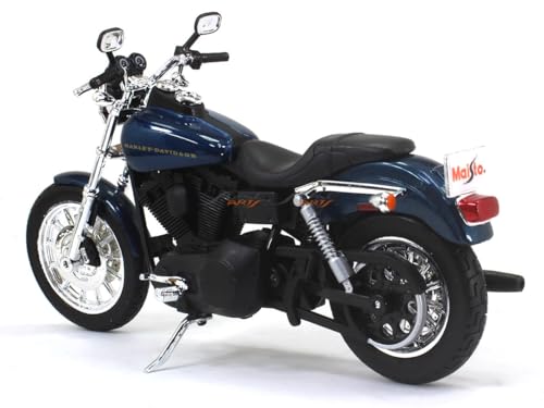 Maisto Harley Davidson Dyna Super Glide 1:12 Azul miniatura 5