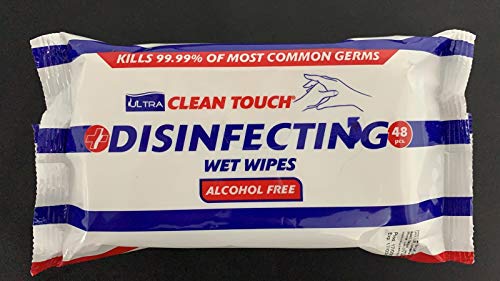 Realpack Paquete de 48 toallitas húmedas para limpieza de superficies del hogar, azul, 1 unidad, (paquete de 48)