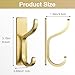 pickpiff Adhesive Wall Coat Hooks - Heavy Duty Stick-On Door Hanger, Metal Hook for Hanging Towel,Purse, Robe, Backpack, Jacket, Clothes - for Bathroom,Dorm, Closet, Kitchen - Gold, 6 Pack