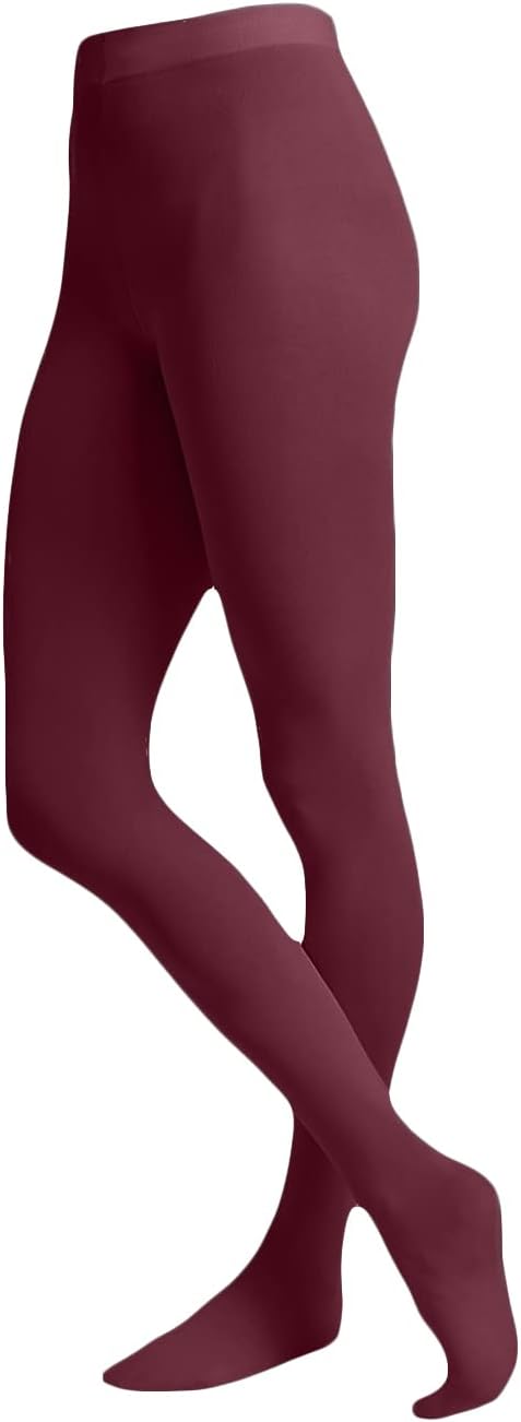 EMEM ApparelGirls Kids School Uniform Opaque Microfiber Footed Tights Hosiery Stockings White 6-8, White, 6-8