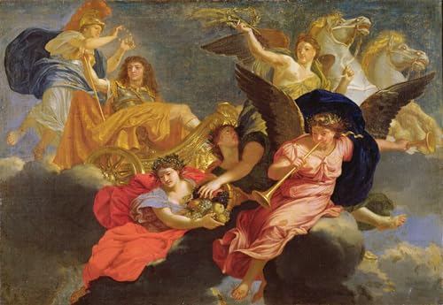 Impression d'affiches Apothéose du roi Louis XIV de France Charles Le Brun portrait 60x90