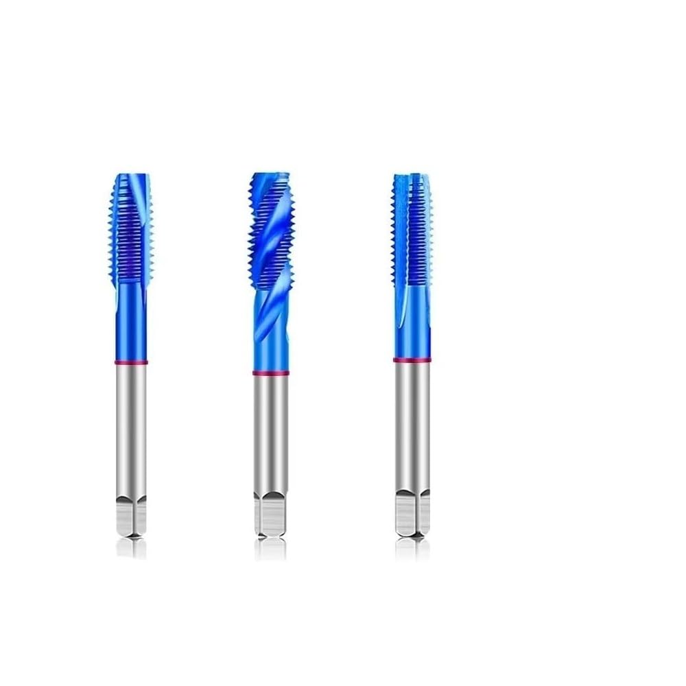 Macho de máquina con nanorrevestimiento azul M3-M24 | Nanorevestimiento azul; M35 Con Cobalto; Ranura recta, extremo en punta, ranura en espiral(M22x2.5)